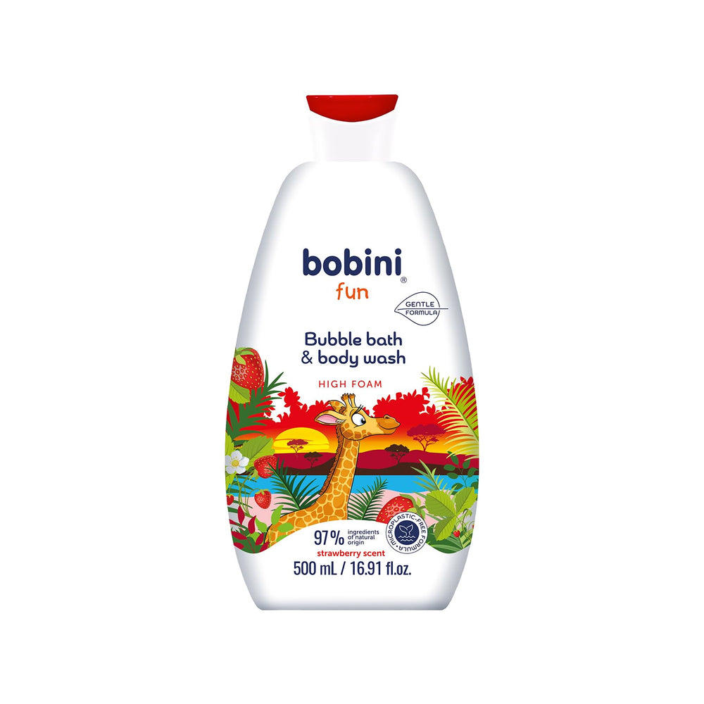 Bobini Fun Bubble Bath and Body Wash Strawberry 500 ml